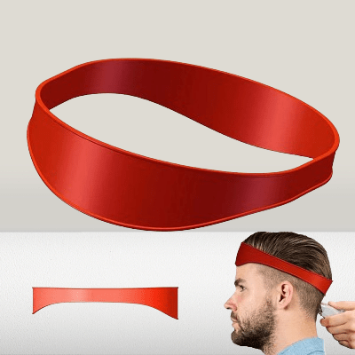 Coiffure Bandeau - HaircutsHeadband™ - Rouge - Mon Espace Rasage