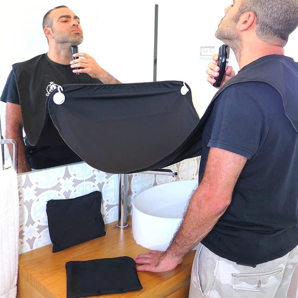 Tablier Bavoir - GroomingWallCape™ - Noir - Mon Espace Rasage