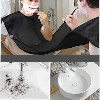Tablier Bavoir - GroomingWallCape™ - Noir - Mon Espace Rasage